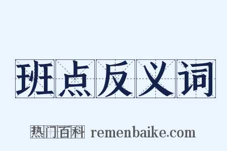 班点反义词是什么意思的图片